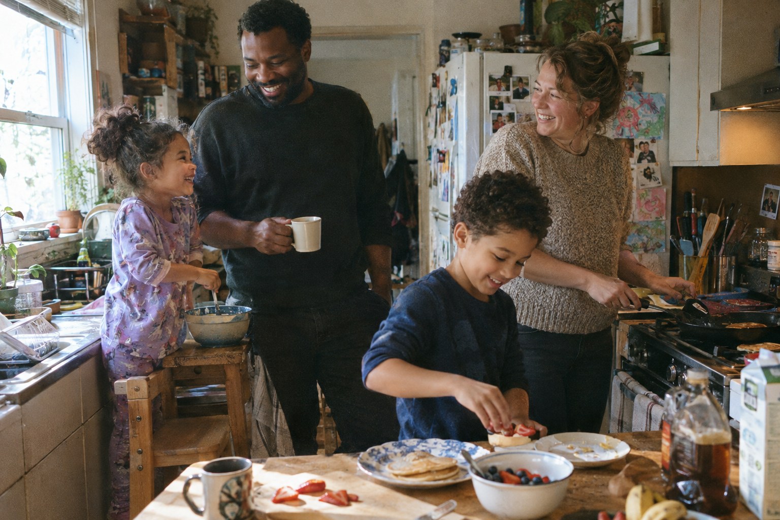 A Canadian family at home